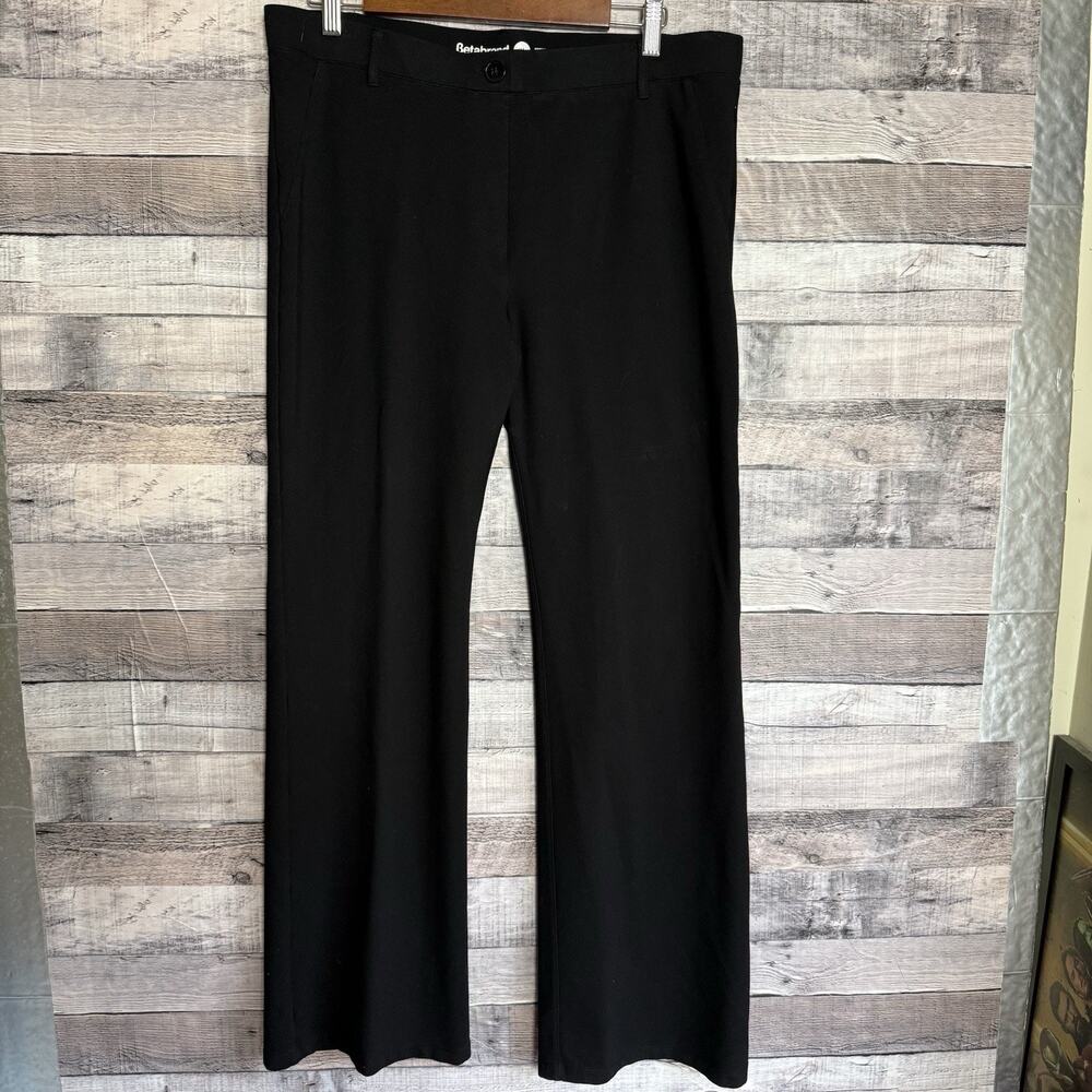 Betabrand Classic Women's Black Boot Cut Pull On Pants Sz. XL